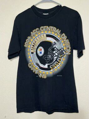 vintage 90s single stitch Trench 1994 Pittsburgh Steelers T-Shirt NFL USA sz L